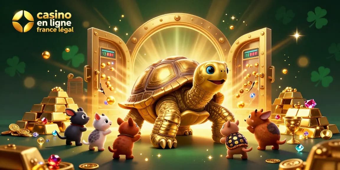 Découvrez un casino en ligne France légal avec des animaux amusants jouant à une machine à sous.