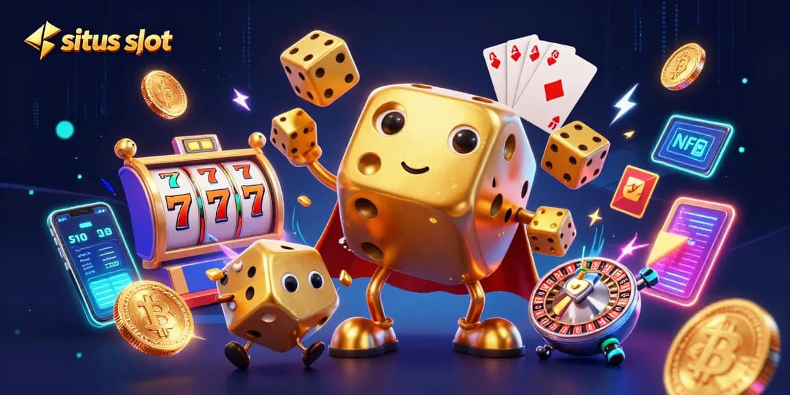 Spin the reels at situs slot while enjoying vibrant 3D casino-themed characters and elements.