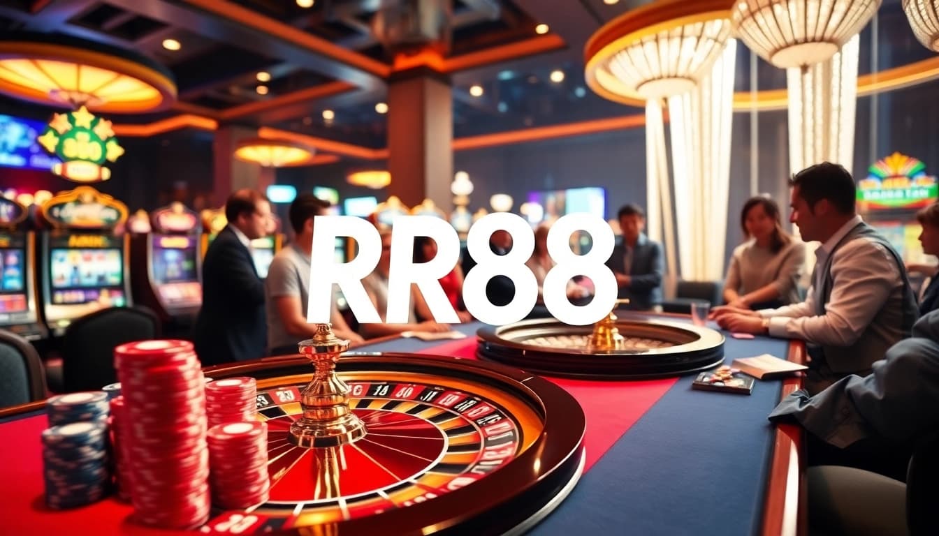 Engaging in thrilling table games at RR88 casino with vibrant atmosphere.