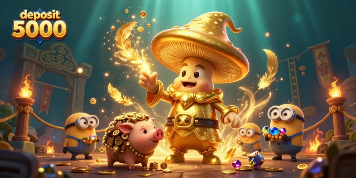 Experience thrilling gameplay with deposit 5000 as golden wizard conjures treasure