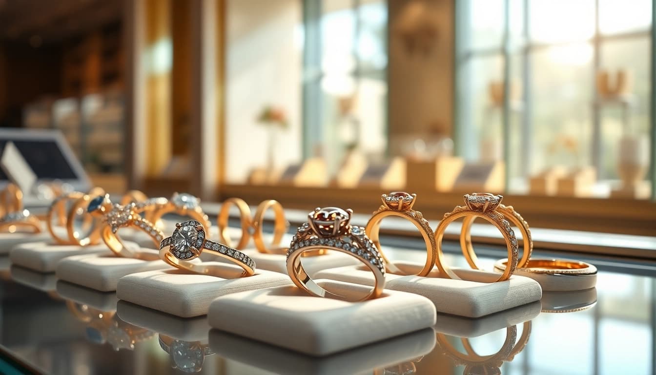 Browse beautifully designed promise rings showcasing unique craftsmanship and elegance.