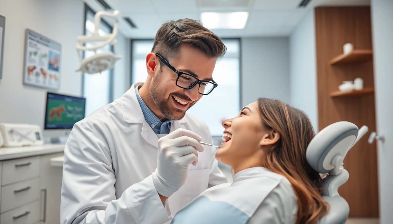 Orthodontist demonstrating care at Level Orthodontics North in a welcoming clinic.