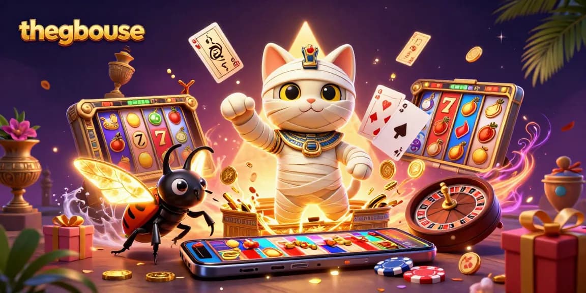 Thegbhouse offers engaging slot adventures with a mummy cat and vibrant gaming elements.