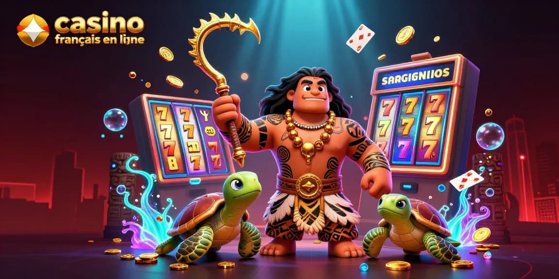 Jouez à des jeux passionnants sur un casino français en ligne avec un décor vibrant et des éléments de jeu animés.