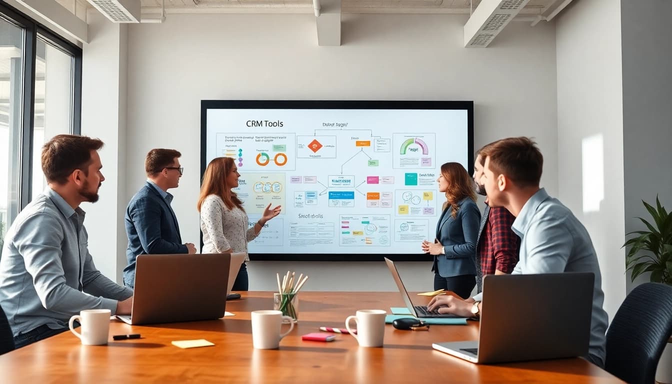 Utilizing hubspot free tools in an engaging team meeting to enhance collaboration.