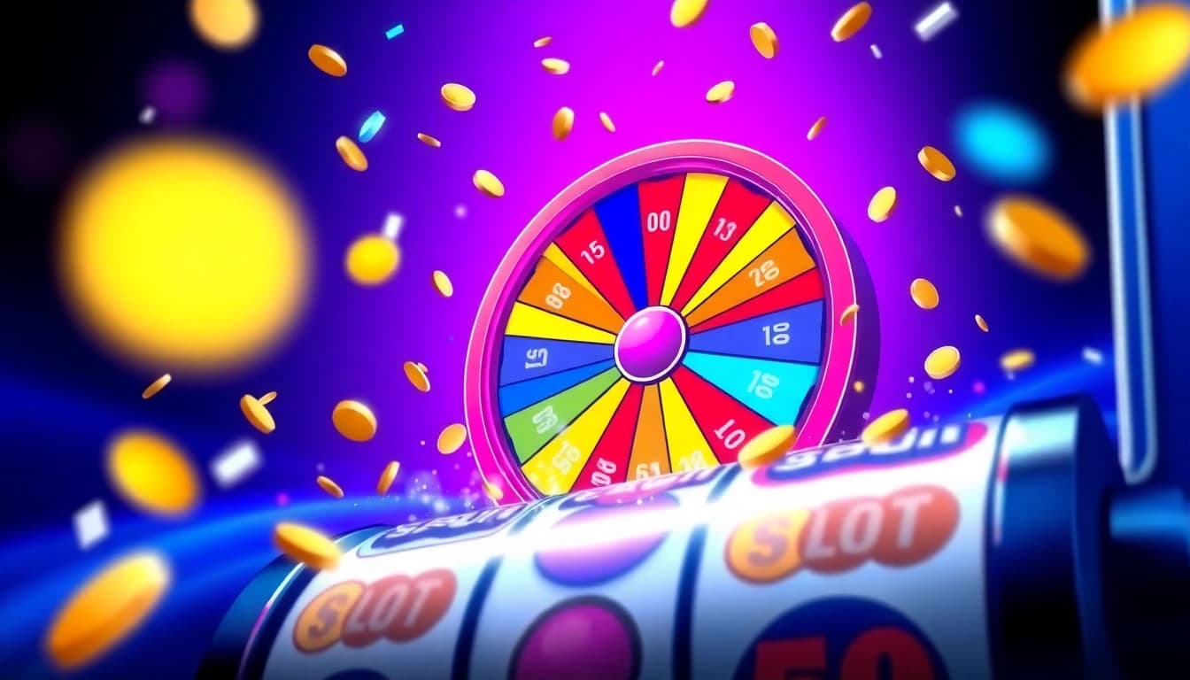 Menggambarkan slot depo 1000 dengan tampilan slot online berwarna cerah dan interaktif.