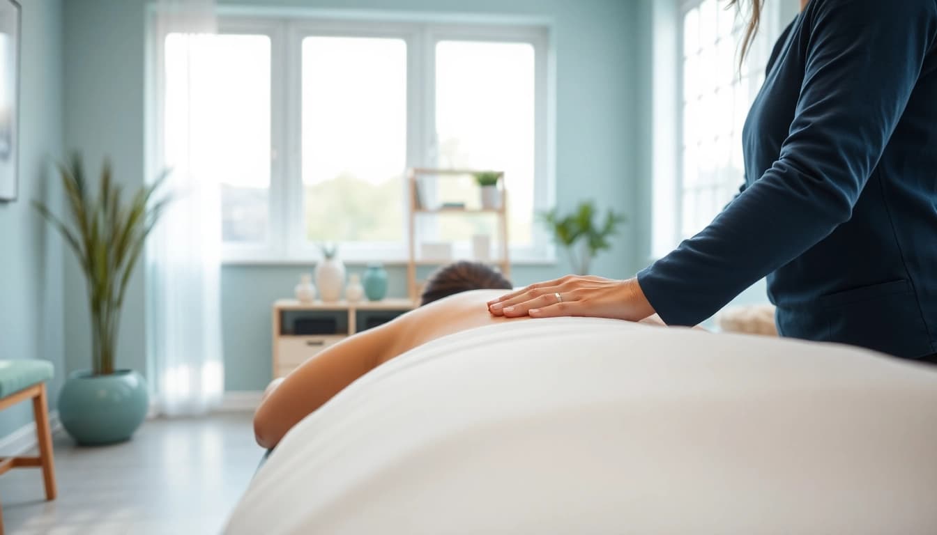 Experience the soothing griesbach massage techniques in a serene clinic environment.