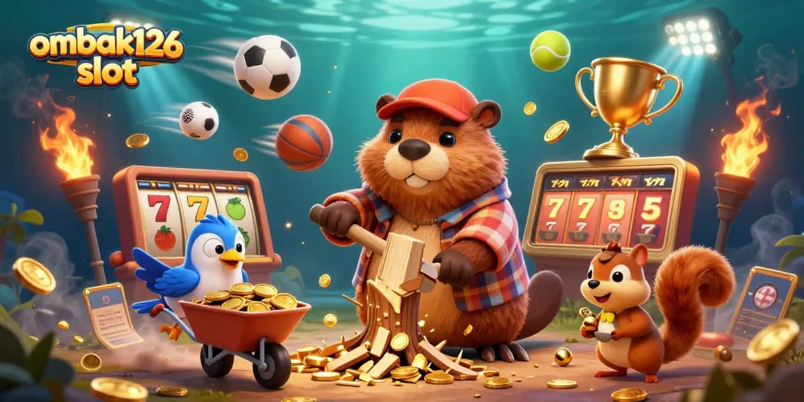 Engage in winning strategies with ombak126 slot while enjoying vibrant illustrations of slot reels and characters.