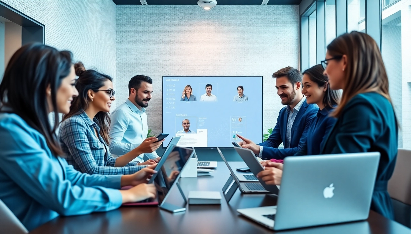 Engage with enterprise assistant saas tools for enhanced collaboration in a modern office.
