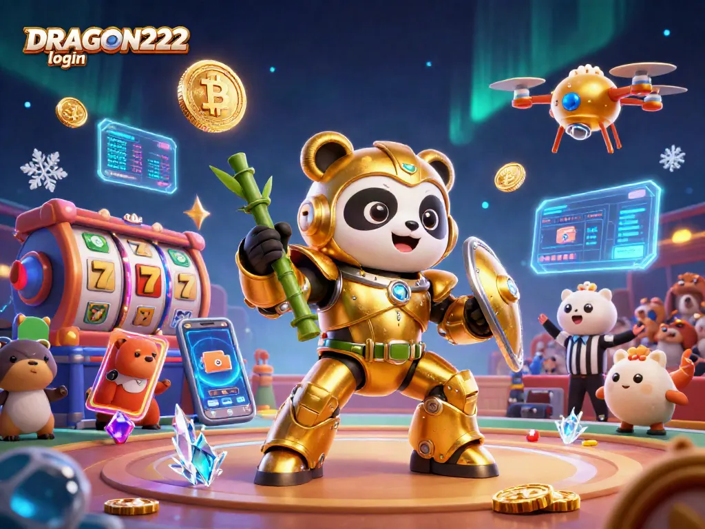 Engage with the thrilling DRAGON222 login experience featuring dynamic casino elements and vibrant 3D artistry.