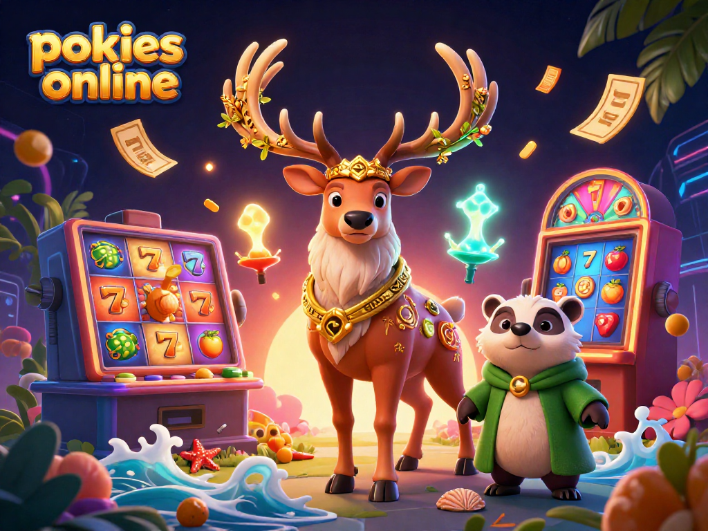 Experience thrilling pokies online with vibrant slot elements and engaging characters in 3D.
