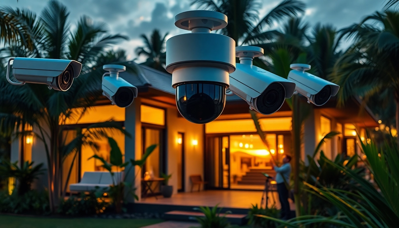 Cámaras de seguridad en Guanacaste mejorando la seguridad del hogar con instalación profesional en un entorno tropical.