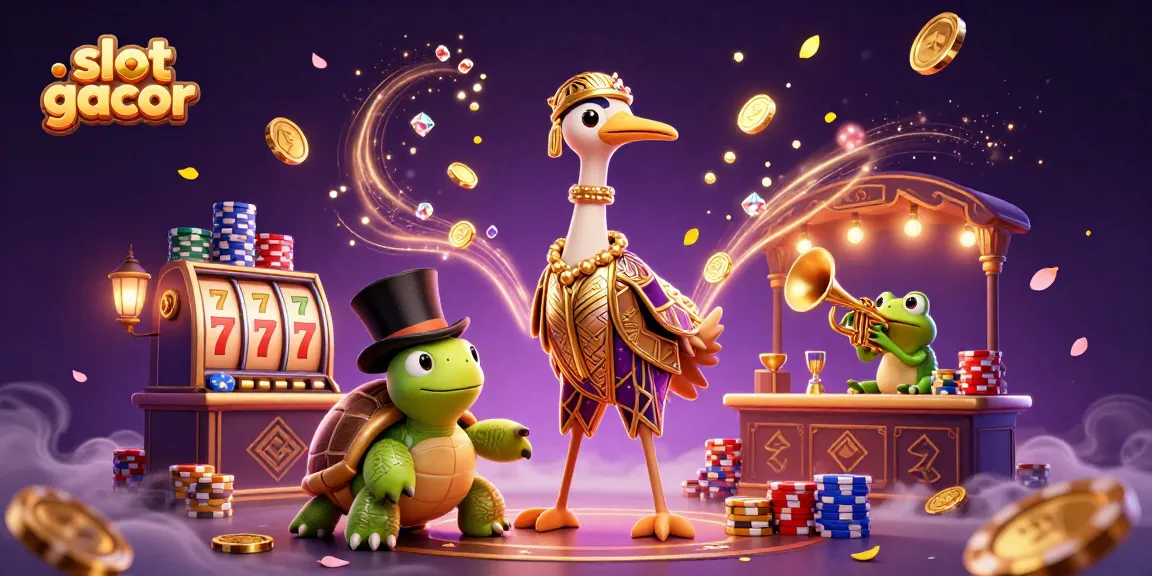 Experience thrilling slot gacor action with immersive 3D characters and vibrant casino elements.
