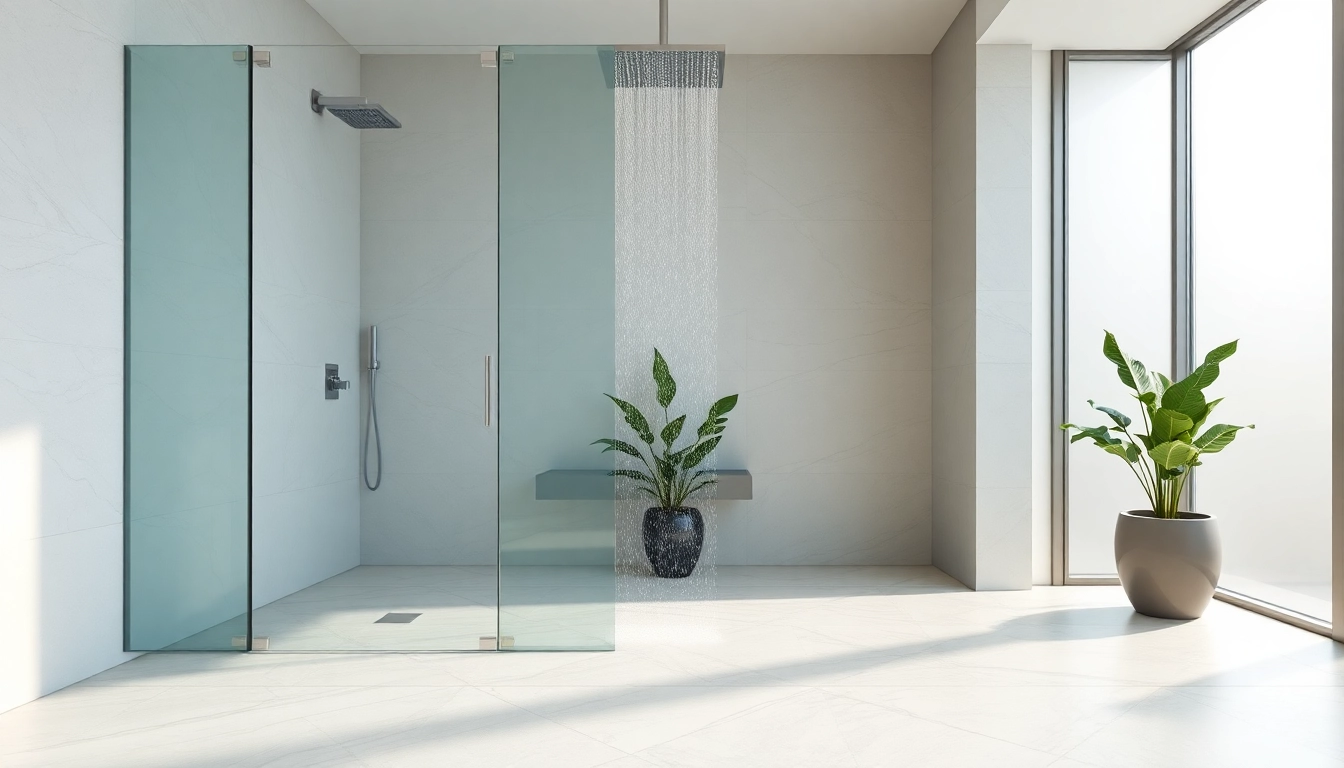 Experience elegant showers Australia with a luxurious rainfall showerhead in a modern bathroom setting.