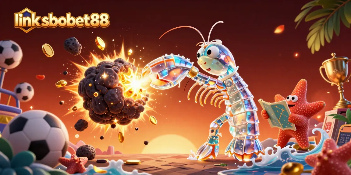 Engage in sports betting with link sbobet88, featuring vibrant casino elements and dynamic characters.