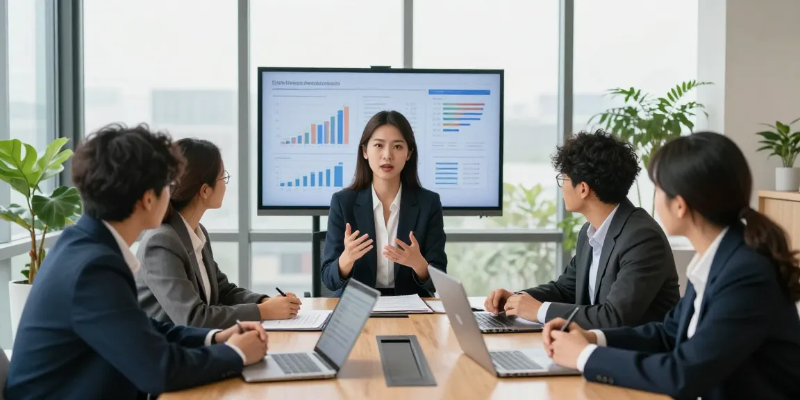 Consultation scene discussing how to get a merchant cash advance in a modern office.