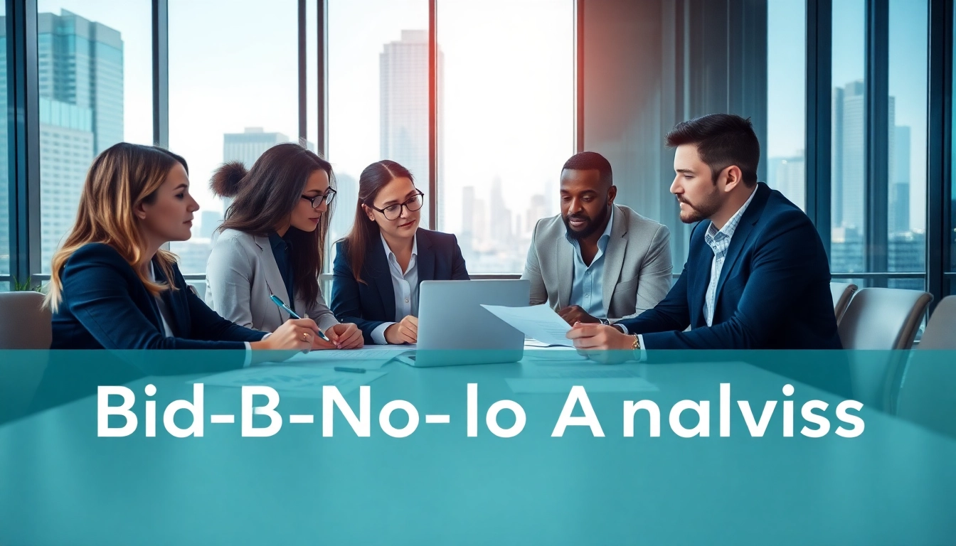 Assessing Bid-No-Bid Analysis during a professional business meeting.