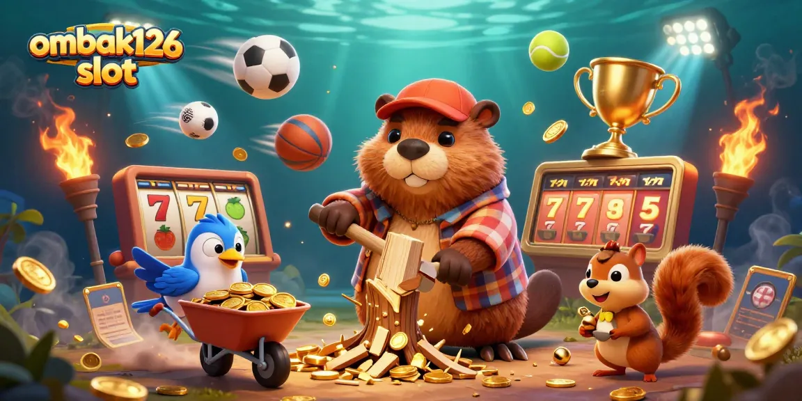 Engage in winning strategies with ombak126 slot while enjoying vibrant illustrations of slot reels and characters.