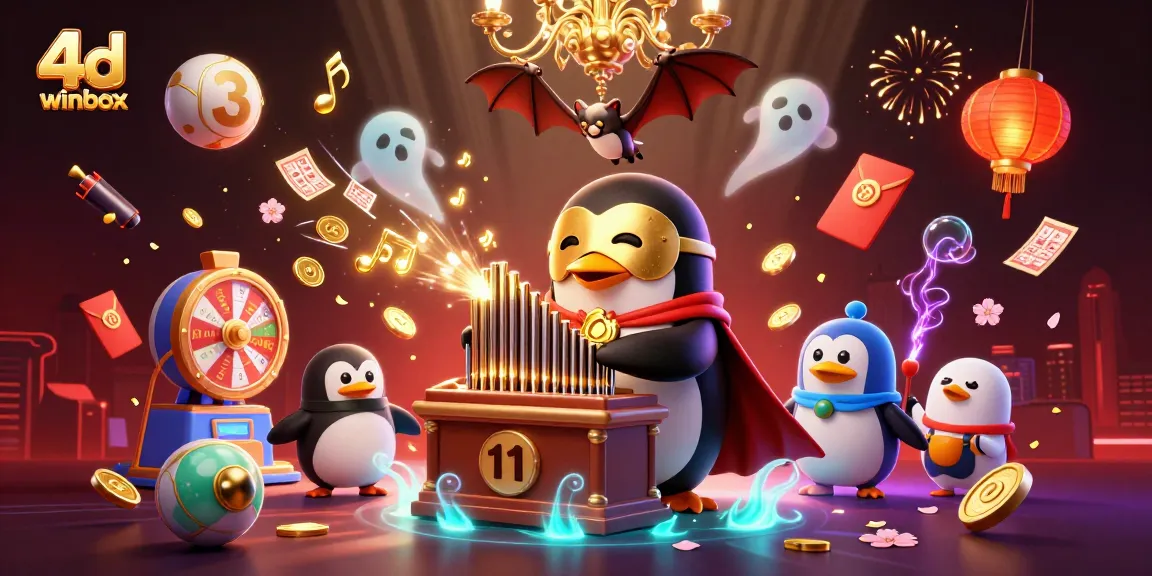 Experience thrilling draws with 4d winbox in this vibrant and dynamic lottery illustration.