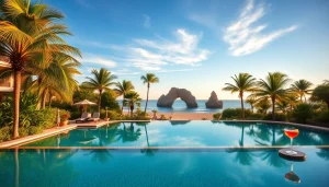 Enjoy breathtaking views of the Best resorts in Cabo San Lucas with their luxurious pools and vibrant sunsets.