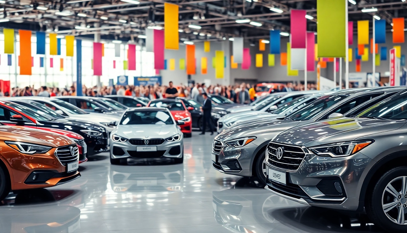 Visitors marvel at the latest innovations at Auto Cars Show with diverse vehicles on display.