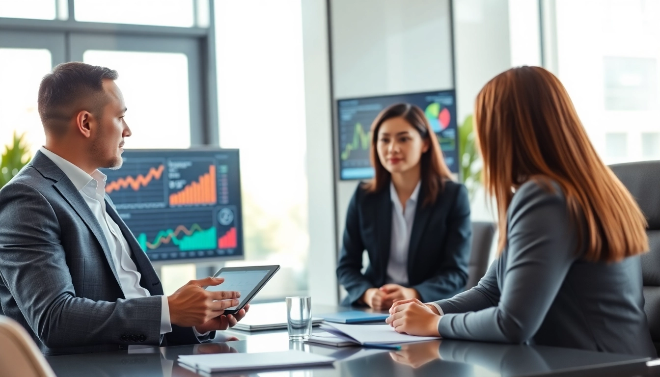 카드 현금화에 관한 상담을 받는 클라이언트와 재정 전문가의 모습