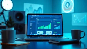 Showcase a vibrant facebook smm panel interface on a digital marketing workspace.