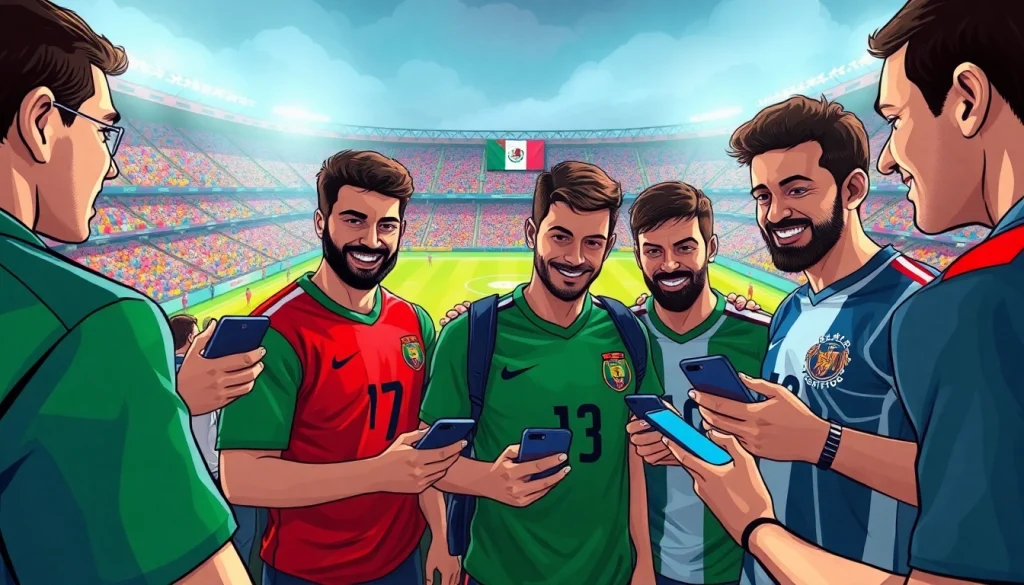 Engaging sports betting Mexico scene with fans enjoying an exciting game day outdoors.