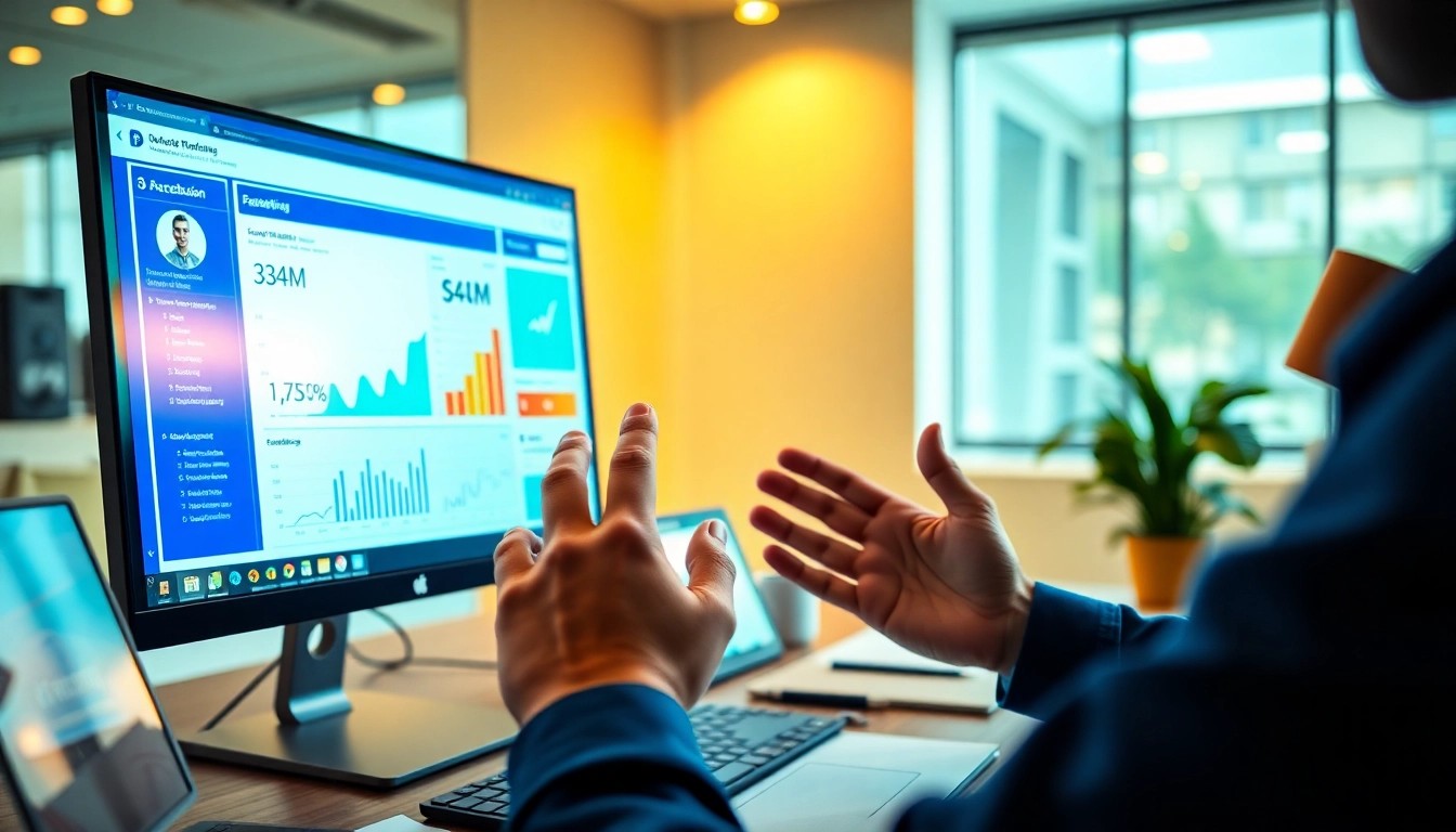 Analyze performance metrics using the facebook smm panel insights in a professional workspace setting.