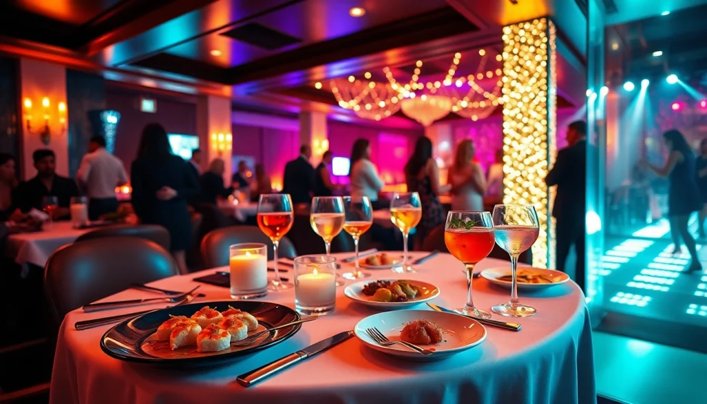 Dinner sxm at Club Noir featuring luxurious dining, vibrant nightlife, and signature cocktails in a stylish atmosphere.