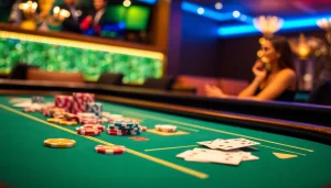 Jogue cassino online em mesas de apostas emocionantes e bem iluminadas, com fichas vibrantes.