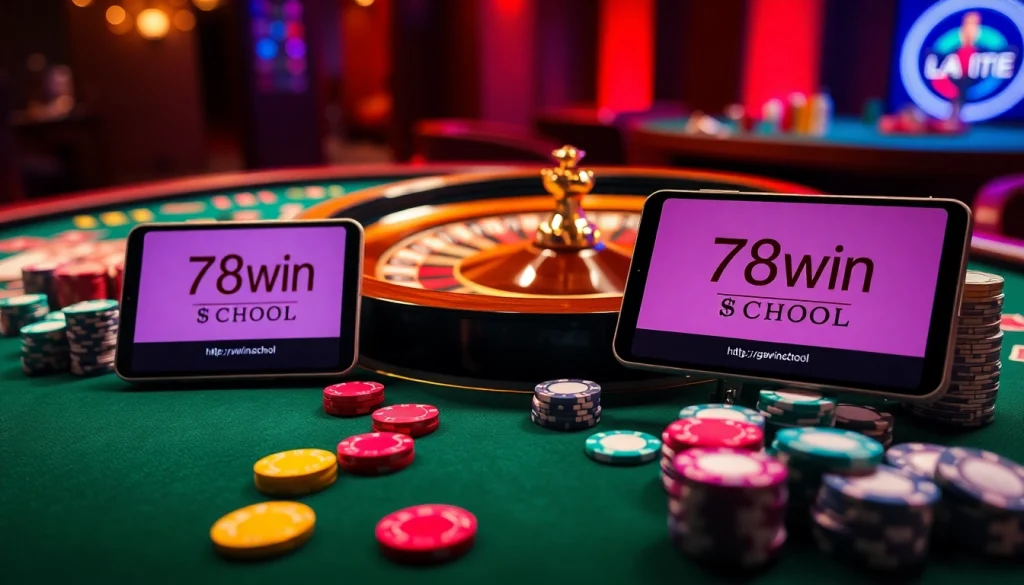Experience the thrill of online gambling at https://78win.school/ with vibrant casino elements and modern devices.