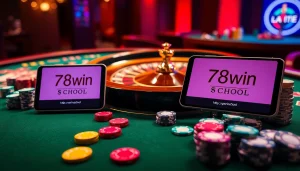 Experience the thrill of online gambling at https://78win.school/ with vibrant casino elements and modern devices.