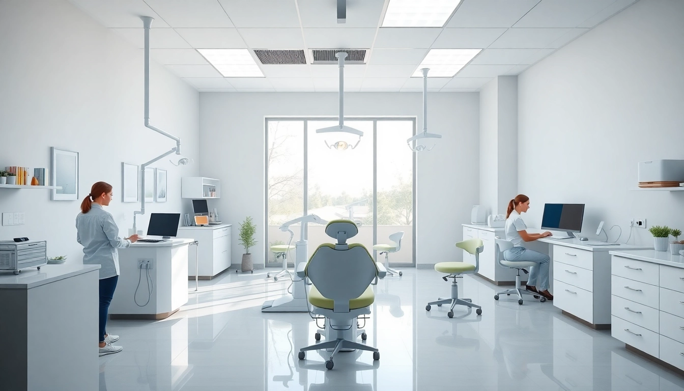 Enhance dental practice management image showcasing an efficient and modern dental office setup.