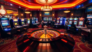 Experience thrilling gameplay at F168's luxurious casino, featuring roulette, poker, and slot machines.