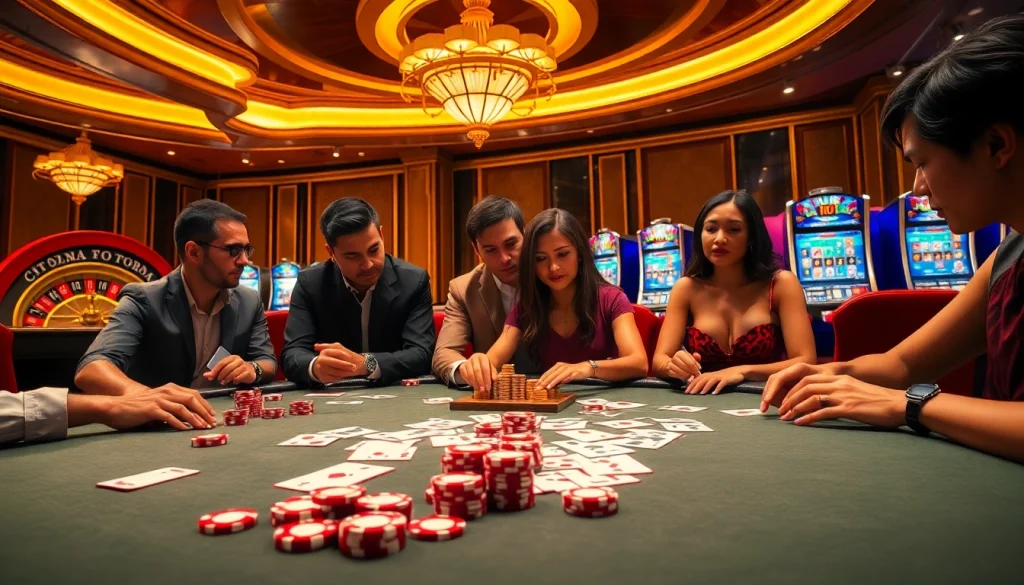 Experience the thrill of gambling at https://uu88.casa/ with vibrant poker chips and a roulette wheel.