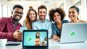 使用WhatsApp网页版的引人入胜的视频通话，强调无缝沟通。