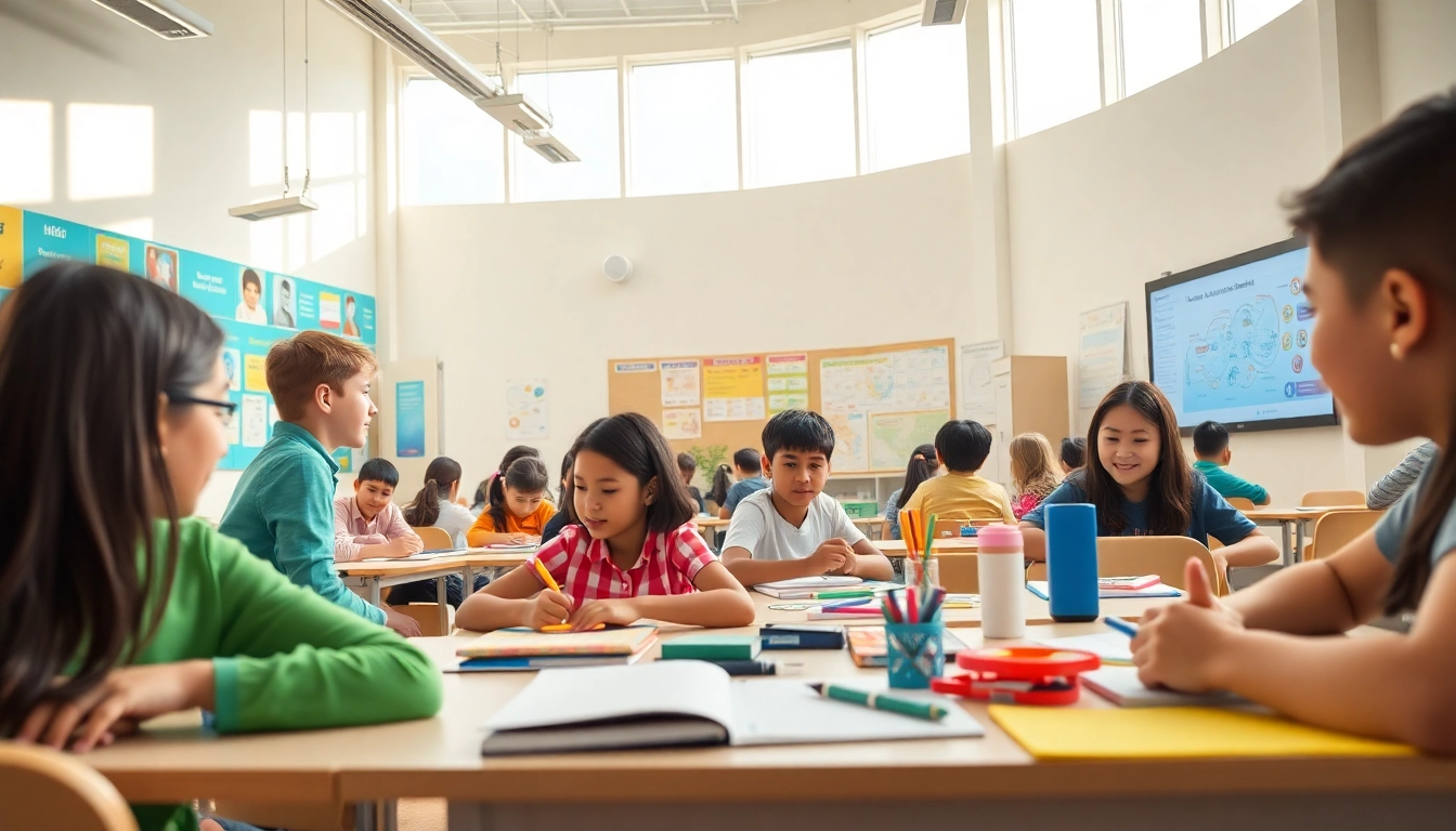 Engaged students in a vibrant education environment showcasing innovative learning.