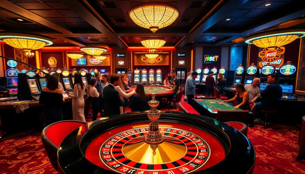 Experience thrilling action with i9bet at our stunning casino filled with vibrant games and players.