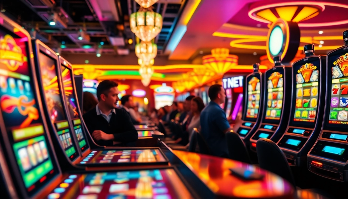 Menyenangkan slot depo 1000 dengan pemain antusias di kasino yang penuh warna