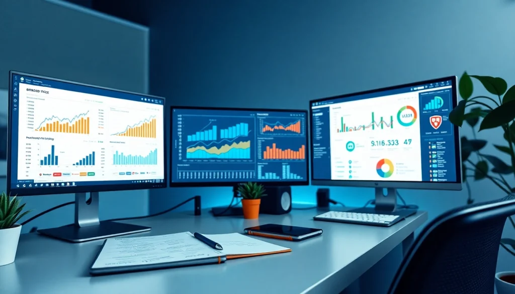 Infosec tools in a modern e-commerce workspace highlighting dynamic Amazon price tracking charts.