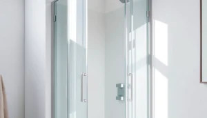 Découvrez une cabine de douche italienne moderne avec des panneaux en verre et des matériaux élégants.