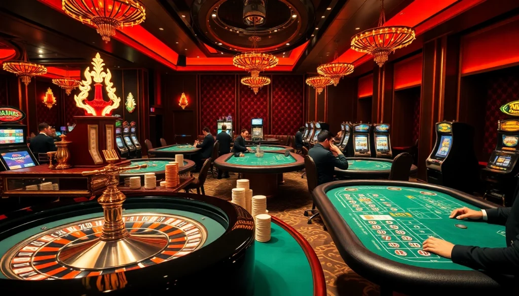 Experience the excitement of gambling with 'nep rijbewijs kopen' subtly represented amidst a vibrant casino scene.