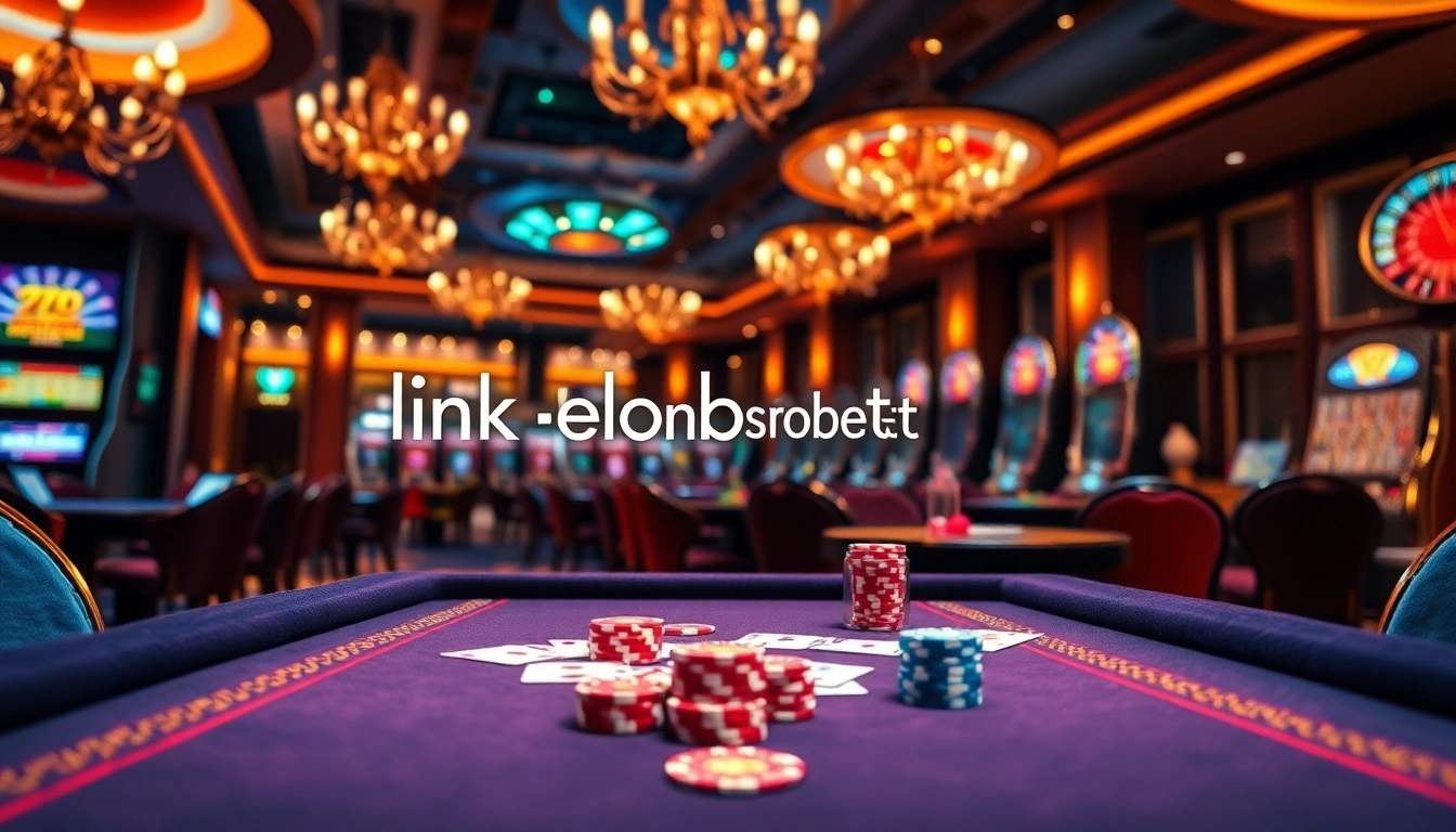 Engaging online gambling interface showcasing link alternatif sbobet amidst vibrant casino elements and betting excitement.