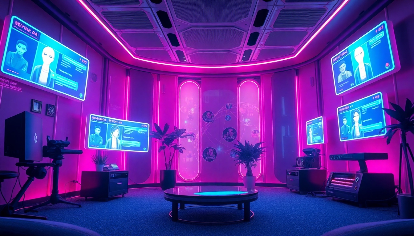 Engaging NSFW AI chat interface set in a cozy futuristic ambiance