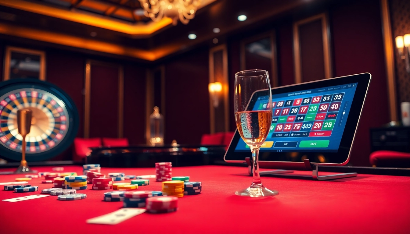 Vivez l'excitation des tables de jeu dans un casino en ligne français époustouflant avec des jetons vibrants et des interfaces interactives.