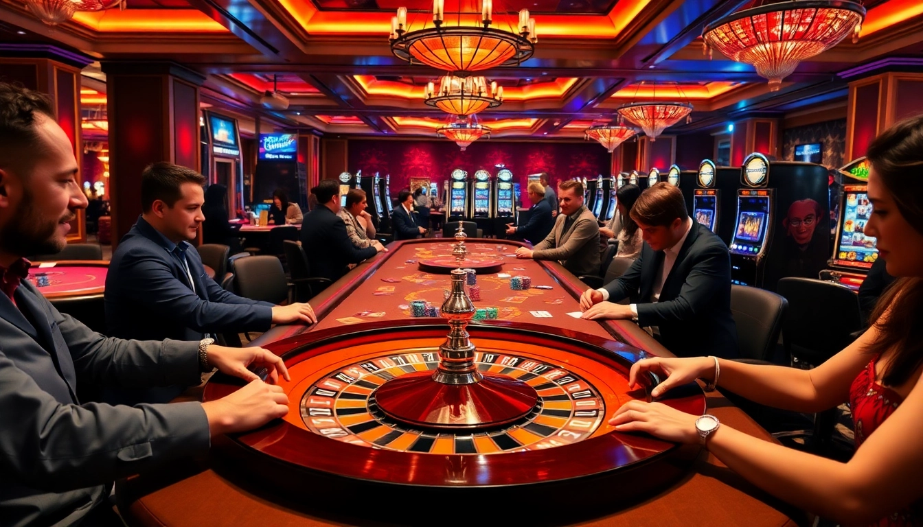 Découvrez le casino en ligne français avec des tables de jeu vibrantes et des joueurs captivés en action.