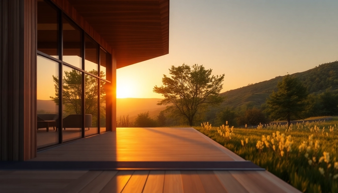 Rock View Road Revival showcasing a modern eco-friendly home design amidst scenic greenery.