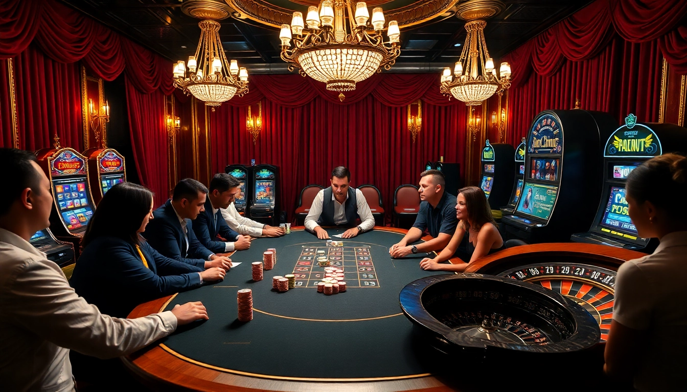 Participez à des jeux de cartes passionnants dans un casino en ligne français avec des tables vibrantes et une atmosphère palpitante.